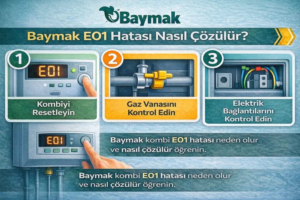 baymak e01 hatası nasıl çözülür