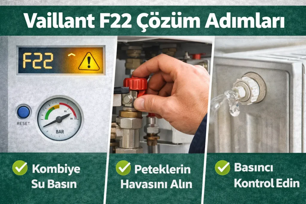vaillant f22 hatası nasıl çözülür