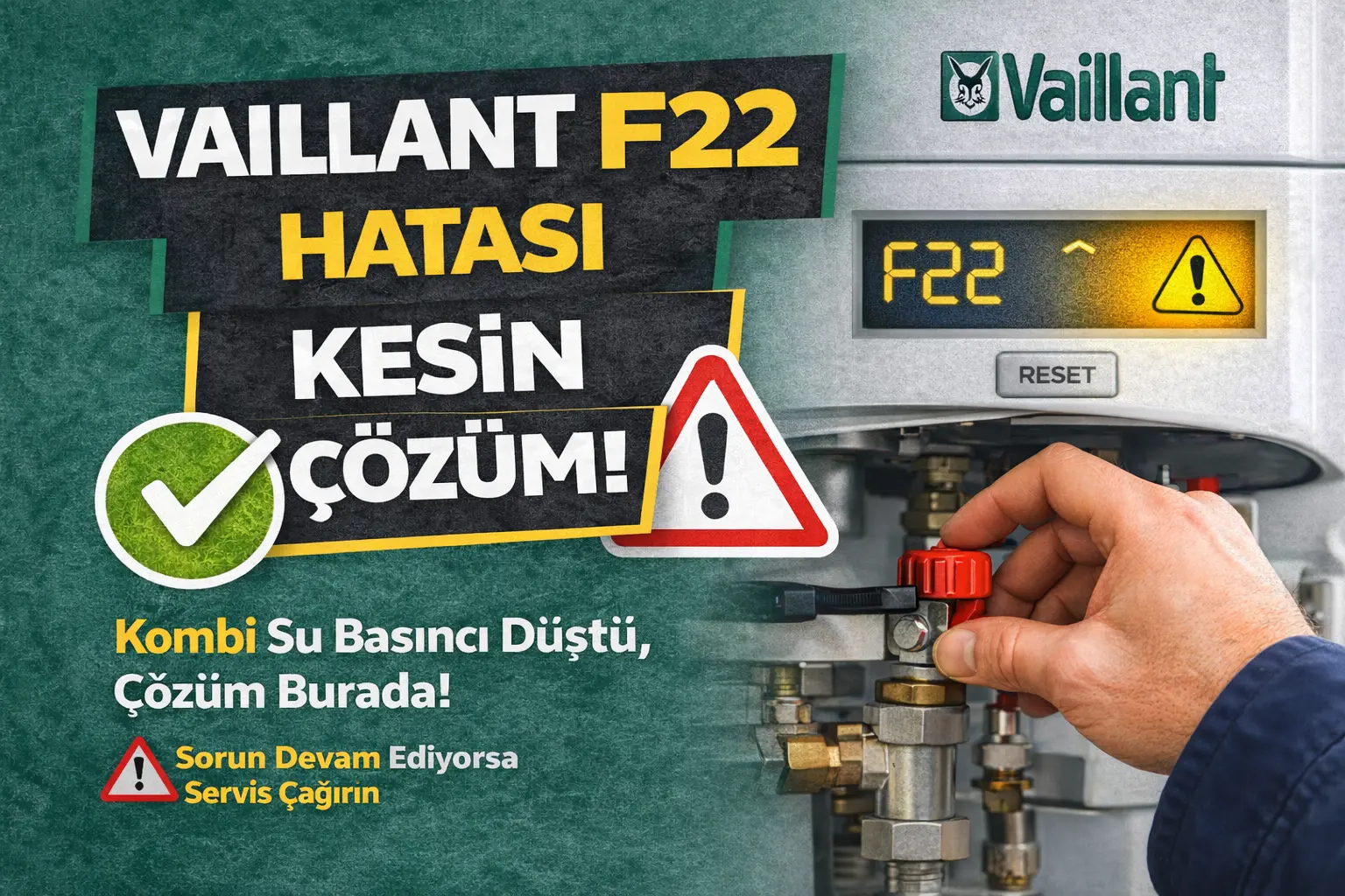 vaillant f22 hatası kesin çözüm