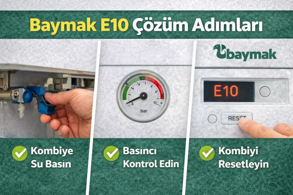 baymak e10 hatası nasıl çözülür